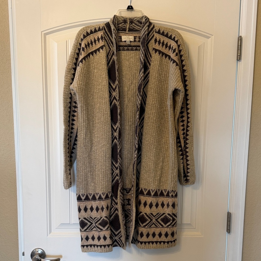 Lucky brand Cozy Beige and Navy Longer length